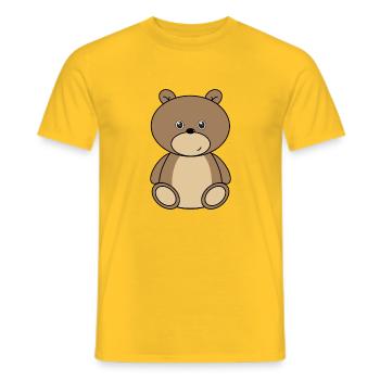 Teddybär - Männer T-Shirt - Gelb - Vorne - AI Model Male 178 dark (178cm)