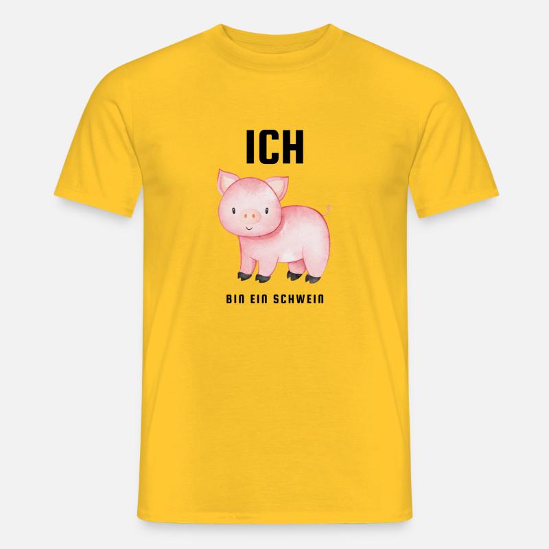 Ich bin ein Schwein - Männer T-Shirt - Gelb