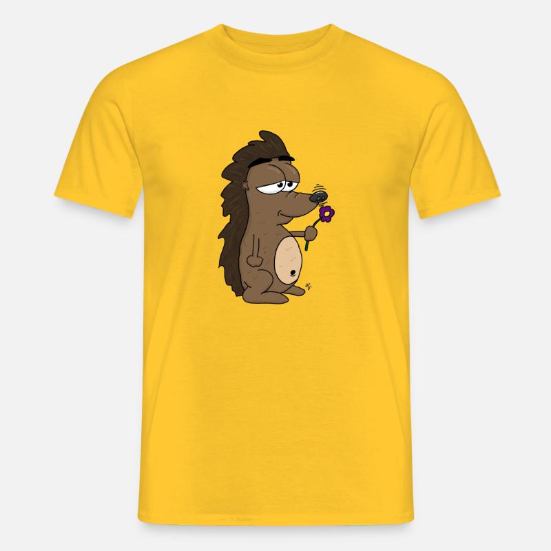 Igel - Männer T-Shirt - Gelb