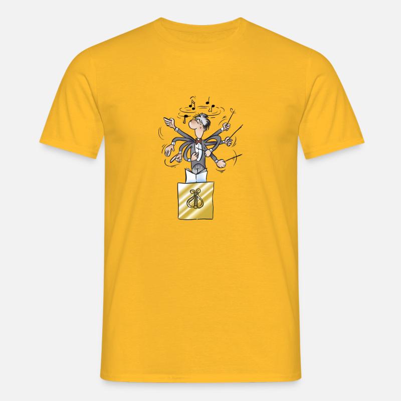Dirigent - Männer T-Shirt - Gelb