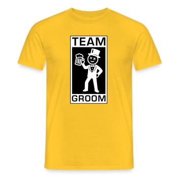 L’équipe Groom Bräutigam - T-shirt homme - jaune - Devant - AI Model Male 178 dark (178cm)