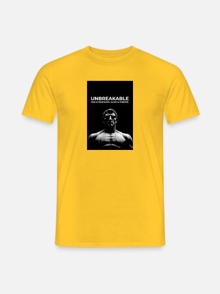 Unbreakable Kraft Motivshirt - Männer T-Shirt - Gelb