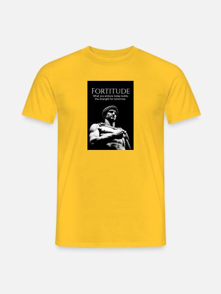 Fortitude Stärke heute Kraft morgen - Männer T-Shirt - Gelb