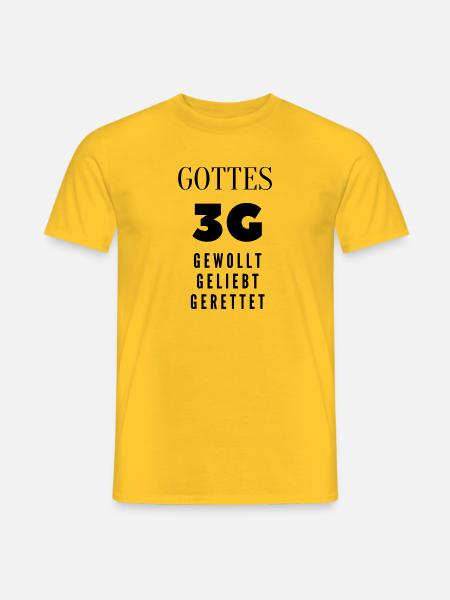 Gottes 3G - Männer T-Shirt - Gelb