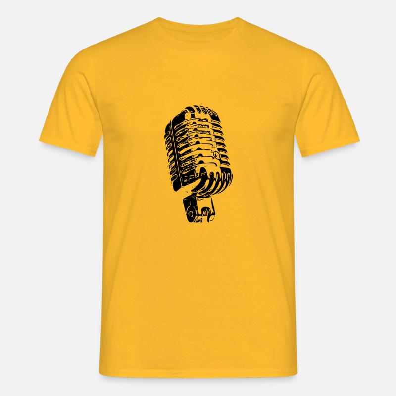 Microfon - Männer T-Shirt - Gelb