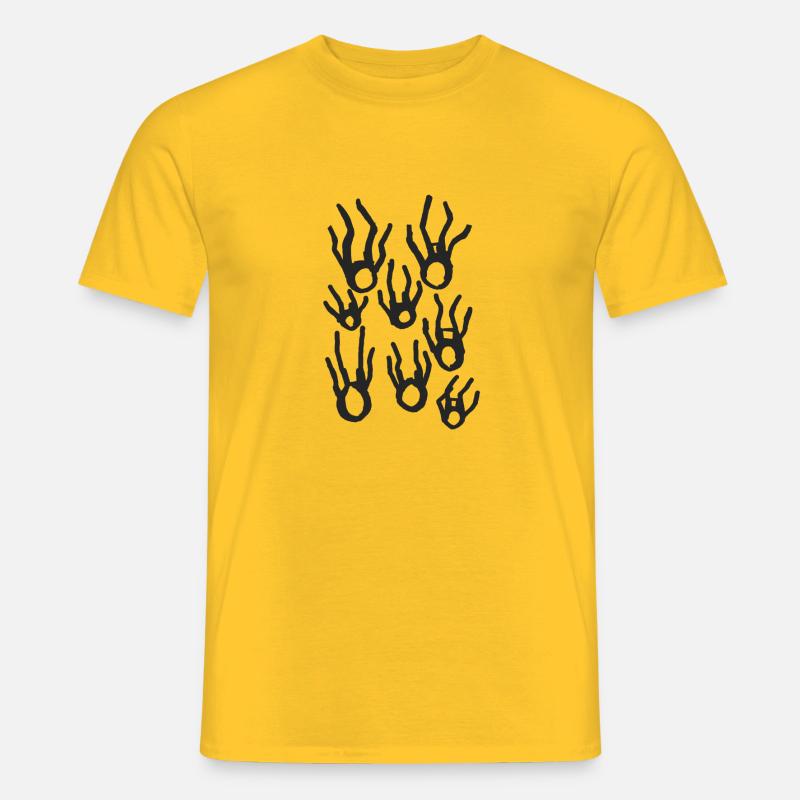 Freier Fall v2 00 - Männer T-Shirt - Gelb