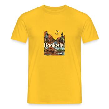 Hooksiel - Männer T-Shirt - Gelb - Vorne - AI Model Male 178 dark (178cm)