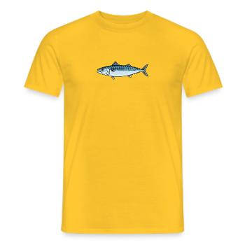 Makrele Fisch Angeln - Männer T-Shirt - Gelb - Vorne - AI Model Male 178 dark (178cm)