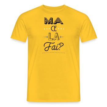 but can you do it? - Men's T-Shirt - yellow - Front - AI Model Male 178 dark (178cm)