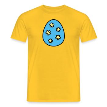 Oeuf de Pâques coloré - T-shirt homme - jaune - Devant - AI Model Male 178 dark (178cm)