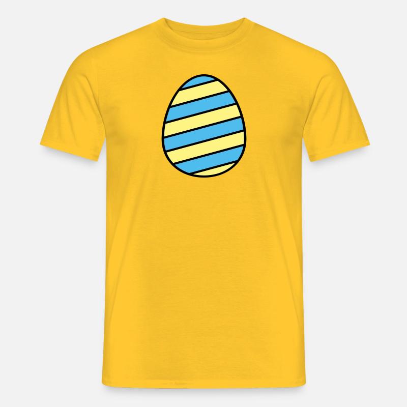 Oeuf de Pâques coloré - T-shirt homme - jaune