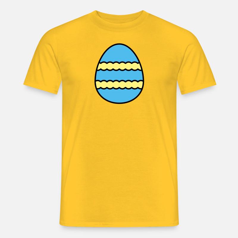 Oeuf de Pâques coloré - T-shirt homme - jaune