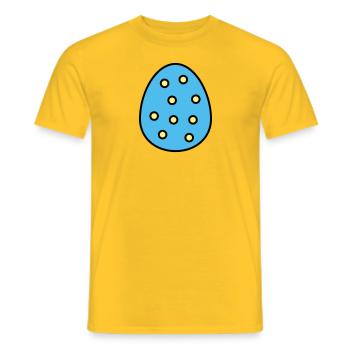 Œuf de Pâques marqué - T-shirt homme - jaune - Devant - AI Model Male 178 dark (178cm)
