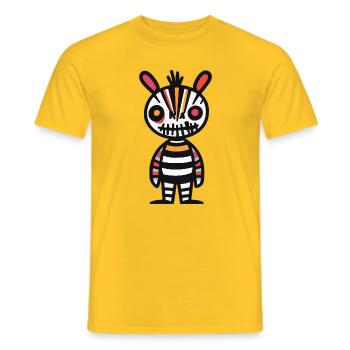 Zebra Halloween Comic Lustig - Männer T-Shirt - Gelb - Vorne - AI Model Male 178 dark (178cm)