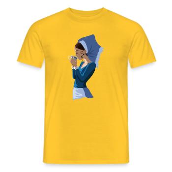 Dobre zajtšo ! - T-shirt homme - jaune - Devant - AI Model Male 178 dark (178cm)