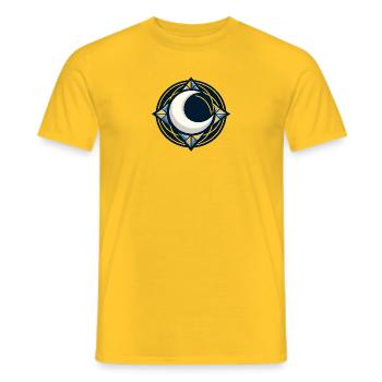 Mondkreis Geometrisches Mosaik - Männer T-Shirt - Gelb - Vorne - AI Model Male 178 dark (178cm)