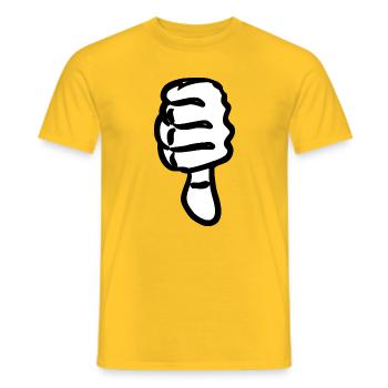 Abstract Hands Silhouette - Men's T-Shirt - yellow - Front - AI Model Male 178 dark (178cm)