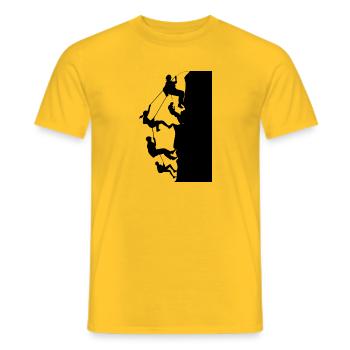Climbing - Männer T-Shirt - Gelb - Vorne - AI Model Male 178 dark (178cm)