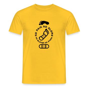 No Pain No Glory XXXIX 039 Noir - T-shirt homme - jaune - Devant - AI Model Male 178 dark (178cm)