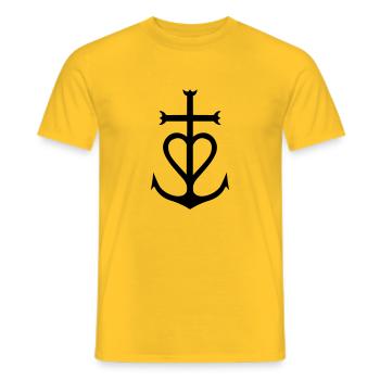 Croix Camargue - Men's T-Shirt - yellow - Front - AI Model Male 178 dark (178cm)