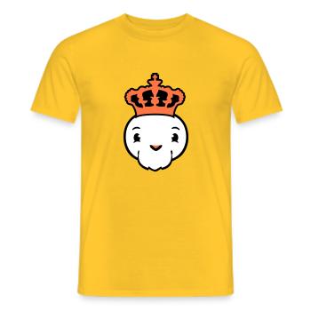 Bird King Crown Ruler Beard Old Kingdom - Men's T-Shirt - yellow - Front - AI Model Male 178 dark (178cm)