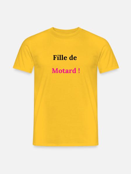 filles de motard - T-shirt homme - jaune