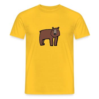 Ours - T-shirt homme - jaune - Devant - AI Model Male 178 dark (178cm)