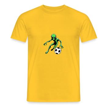 Foot Extraterrestre - T-shirt homme - jaune - Devant - AI Model Male 178 dark (178cm)