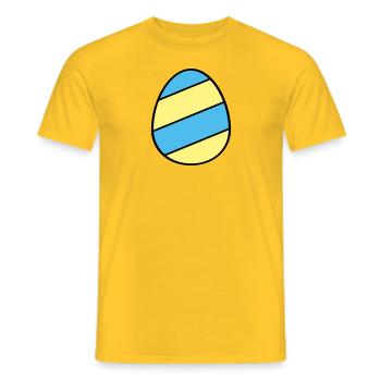 Oeuf de Pâques rayé - T-shirt homme - jaune - Devant - AI Model Male 178 dark (178cm)