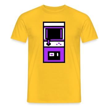 Nostalgischer Arcade Automat Gamer - Männer T-Shirt - Gelb - Vorne - AI Model Male 178 dark (178cm)