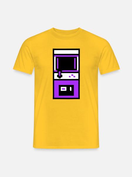 Nostalgic Arcade Automat Gamer - Men's T-Shirt - yellow