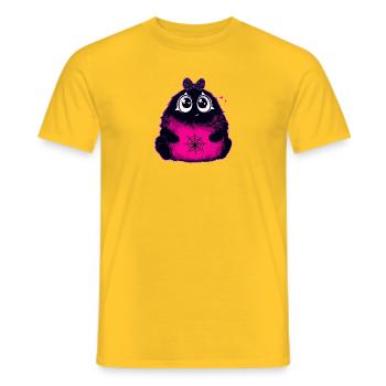 Kawaii Flauschmonster mit Netzbauch - Männer T-Shirt - Gelb - Vorne - AI Model Male 178 dark (178cm)