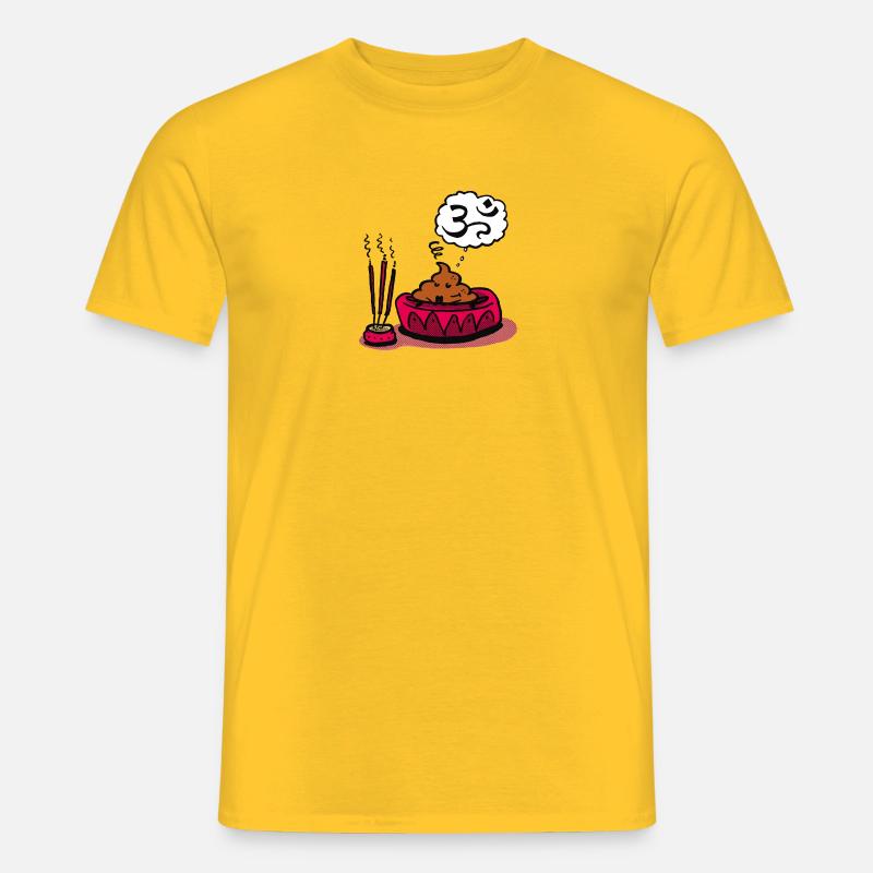 Om-Häufchen - Männer T-Shirt - Gelb