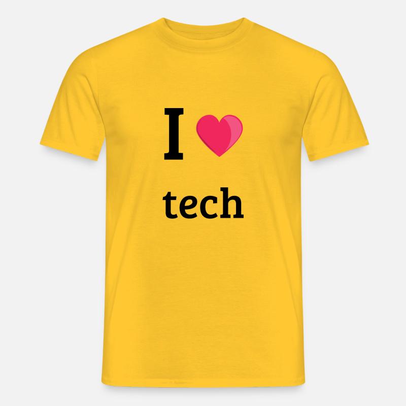 Ich liebe Technik - Männer T-Shirt - Gelb