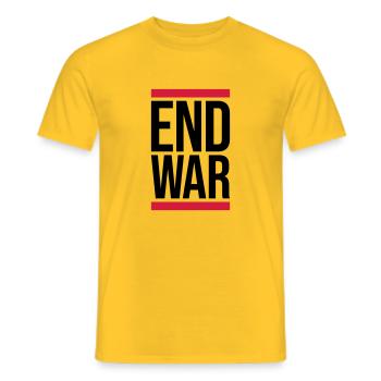 Mettre fin à l’arrêt de la guerre - T-shirt homme - jaune - Devant - AI Model Male 178 dark (178cm)