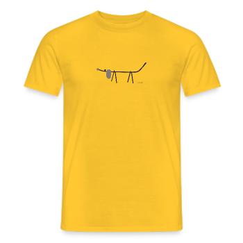 Emmi the dog - Männer T-Shirt - Gelb - Vorne - AI Model Male 178 dark (178cm)
