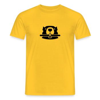 Beaver - Men's T-Shirt - yellow - Front - AI Model Male 178 dark (178cm)
