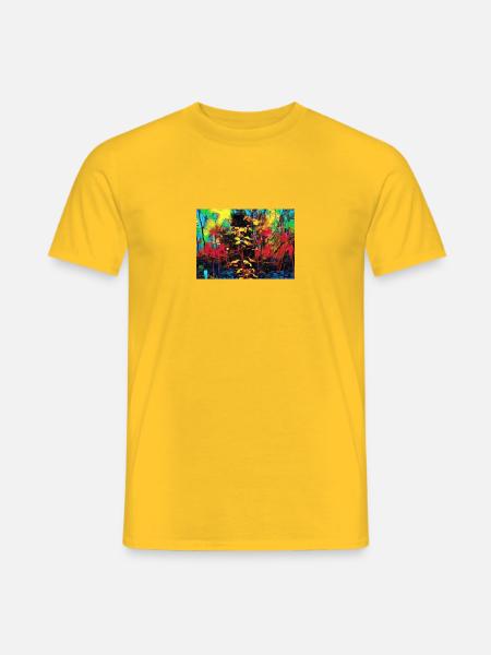 colured tree - Männer T-Shirt - Gelb