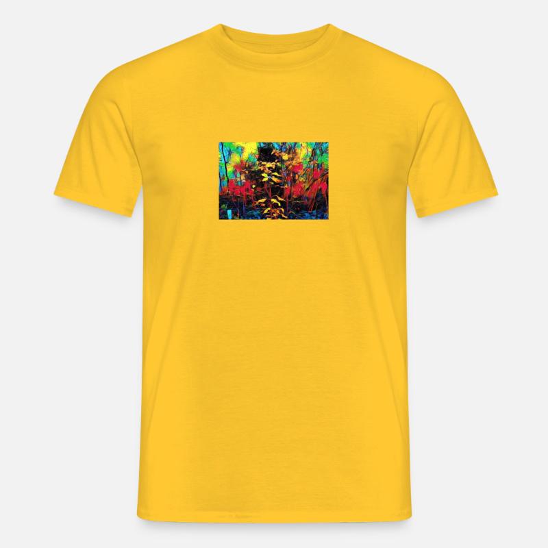 colured tree - Männer T-Shirt - Gelb