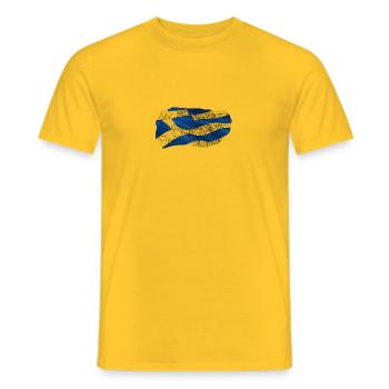 Je suis libre - T-shirt homme - jaune - Devant - AI Model Male 178 dark (178cm)