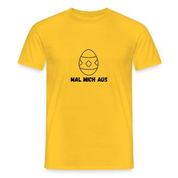 Osterei zum selbst Ausmalen - Männer T-Shirt - Gelb - Vorne - AI Model Male 178 dark (178cm)