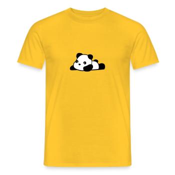 Panda - Men's T-Shirt - yellow - Front - AI Model Male 178 dark (178cm)