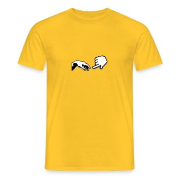 geek - Men's T-Shirt - yellow - Front - AI Model Male 178 dark (178cm)
