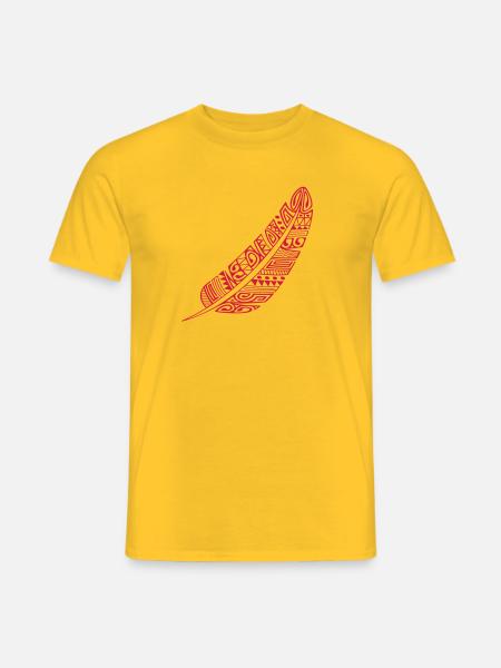 Plume Tribal - T-shirt homme - jaune