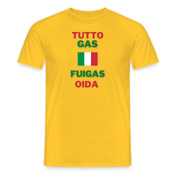 Tutto Gas Fuigas - Männer T-Shirt - Gelb - Vorne - AI Model Male 178 dark (178cm)