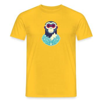 chill Ape - Männer T-Shirt - Gelb - Vorne - AI Model Male 178 dark (178cm)