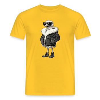 Strauß Cool Winter - Männer T-Shirt - Gelb - Vorne - AI Model Male 178 dark (178cm)