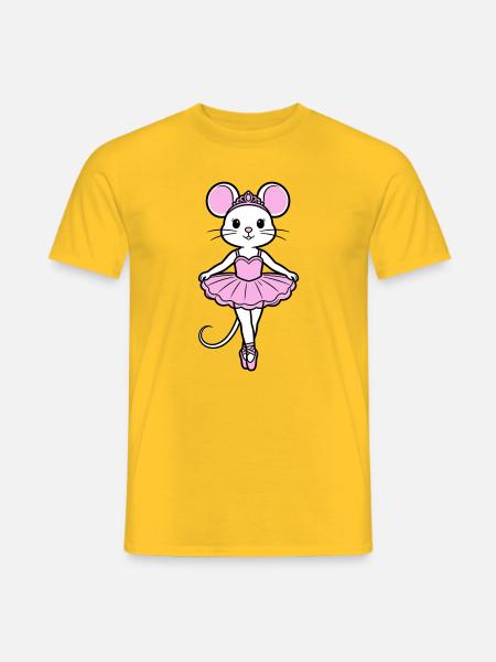 ballerina mouse - Men's T-Shirt - yellow