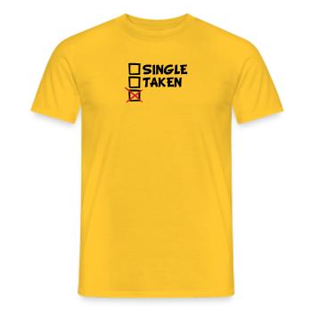 Single taken Tick Tick Tick cross - Men's T-Shirt - yellow - Front - AI Model Male 178 dark (178cm)