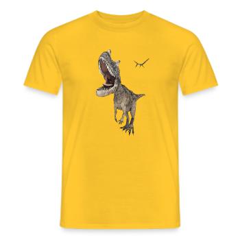 Dinosaur Ceratosaurus - Men's T-Shirt - yellow - Front - AI Model Male 178 dark (178cm)